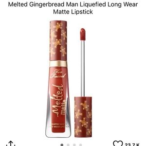 Too Faced Gingerbread Man Liquefied Matte Lipstick